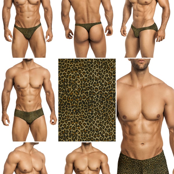 Leopard Mesh Erotic Underwear for Men by Vuthy Sim in Thong, Bikini, Brief, Squarecut - 288