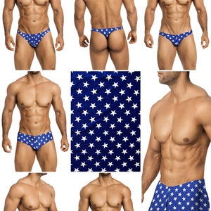 White Stars on Navy Swimsuits for Men in 7 Styles by Vuthy Sim - 327