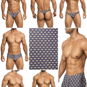 Pink Geometric Swimsuits for Men in 7 Styles by Vuthy Sim - 330