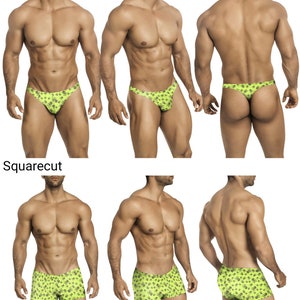 Green Skull & Bones Mesh in Thong, Bikini, Brief, Squarecut 440 image 2