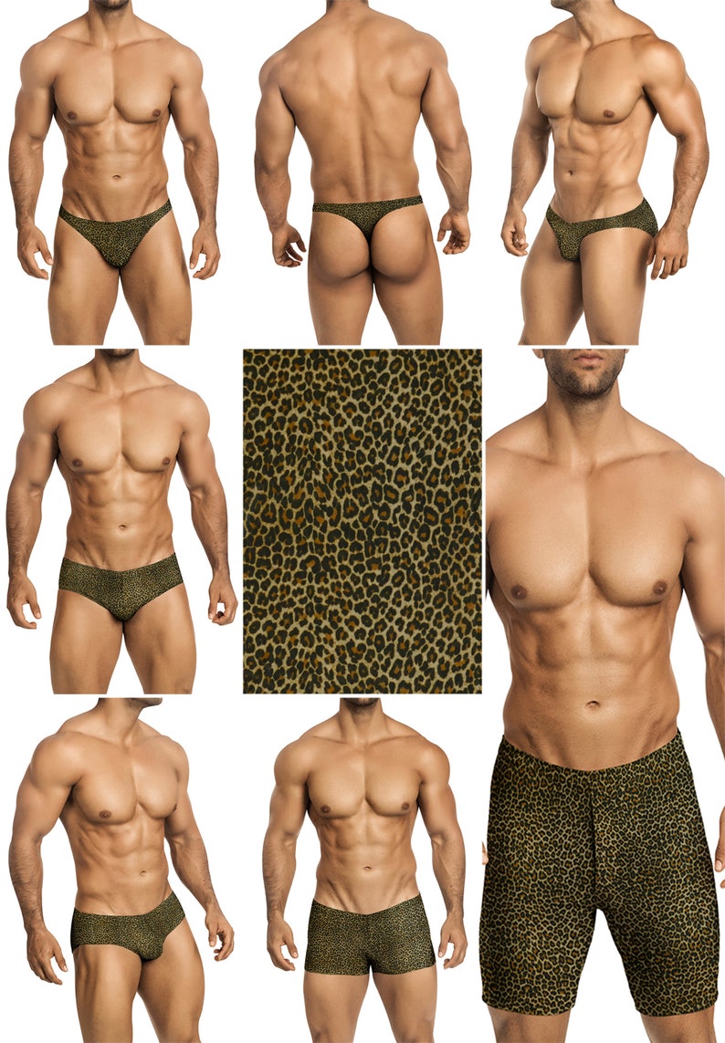 Leopard Mesh Erotic Underwear for Men by Vuthy Sim in Thong, Bikini, Brief, Squarecut 288 image 1