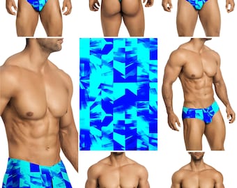 Turquoise Tones Swimsuits in 7 Styles for Men by Vuthy Sim - 459
