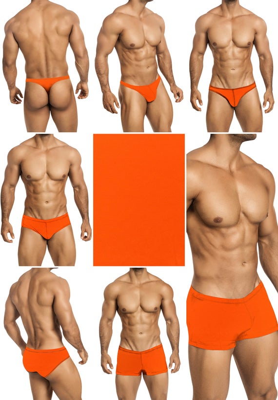 mens orange bathing suits