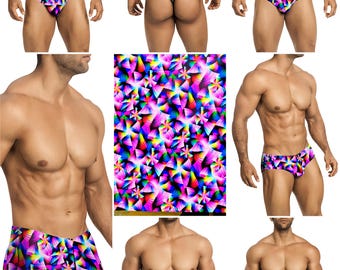 Pink Spin Swimsuits in 7 Styles for Men by Vuthy Sim - 435