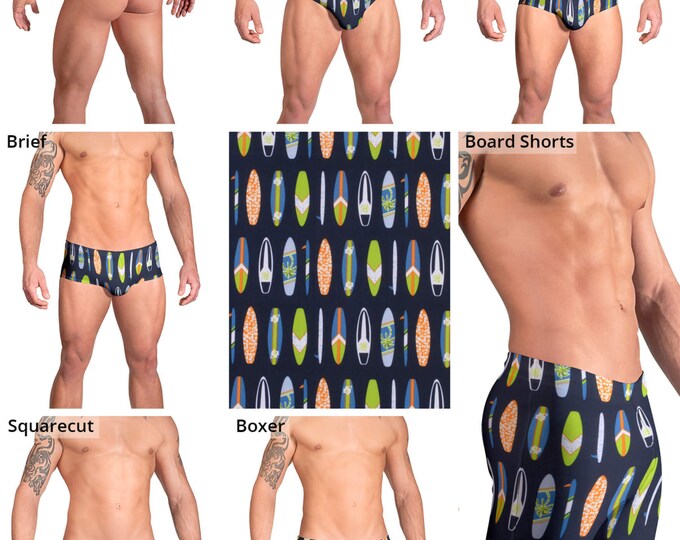 Surfboards Swimsuits for Men by Vuthy Sim.  Thong, Bikini, Brief - 154