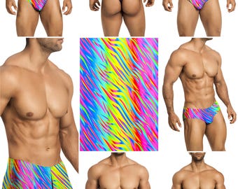 Flaming Zebra Swimsuits in 7 Styles for Men by Vuthy Sim - 463