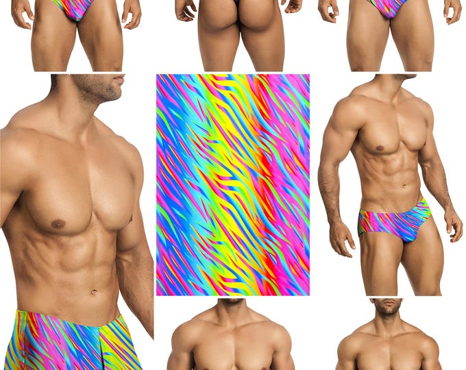 Flaming Zebra Swimsuits in 7 Styles for Men by Vuthy Sim - 463