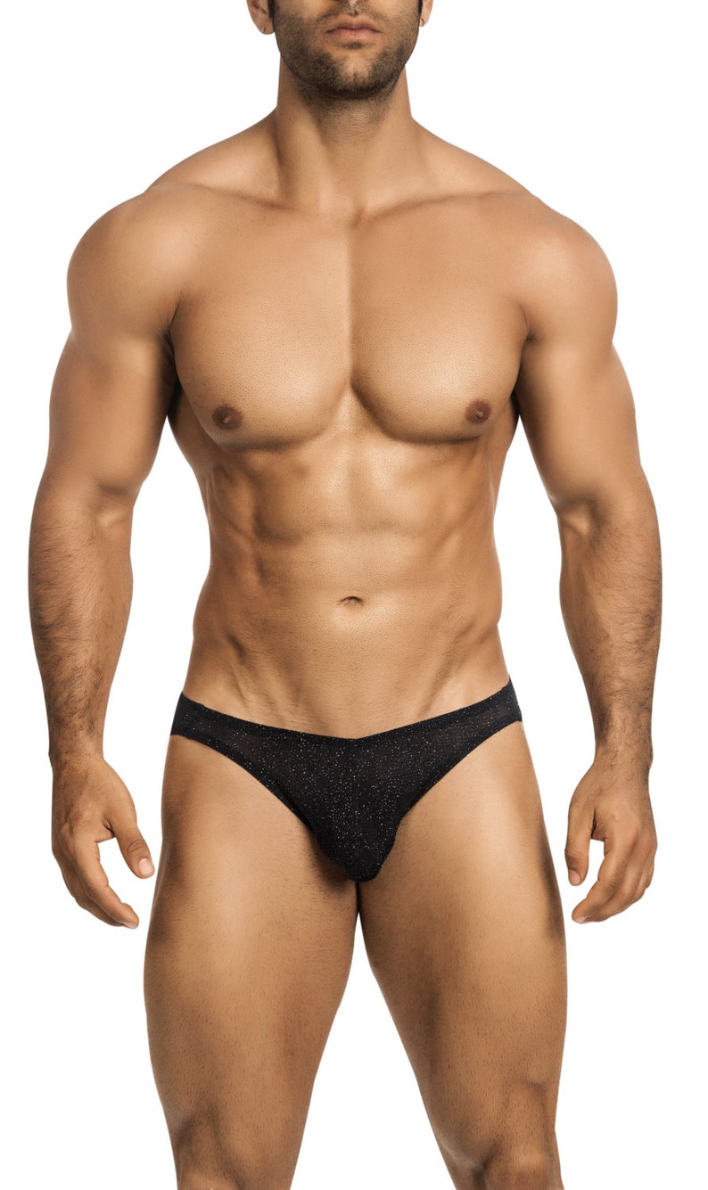 Studly Black Glitter Erotic Underwear In 5 Styles for Men by Vuthy Sim 455 image 2