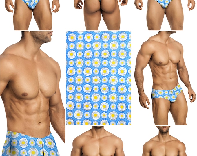 Geometric Daisies Swimsuits in 7 Styles for Men by Vuthy Sim - 452