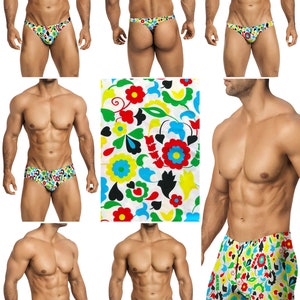 Whimsical Multi-color Mens Swimsuits in 5 Styles - 251