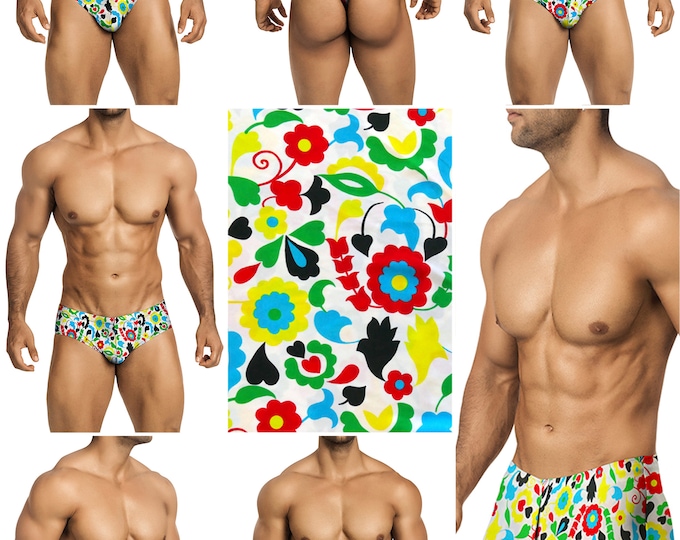 Whimsical Multi-color Mens Swimsuits in 5 Styles - 251