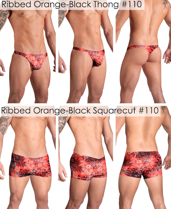 Brief Bikini Squarecut Choose Thong 197 Royal Blue /& White Plaid Swimsuits for Men by Vuthy Sim