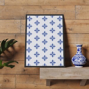 Chinoiserie Wall Art Prints, Vintage Floral Pattern Wall Decor, Blue and White Wall Art, Instant Downloadable Art, Blue Toile, Toile De Jouy