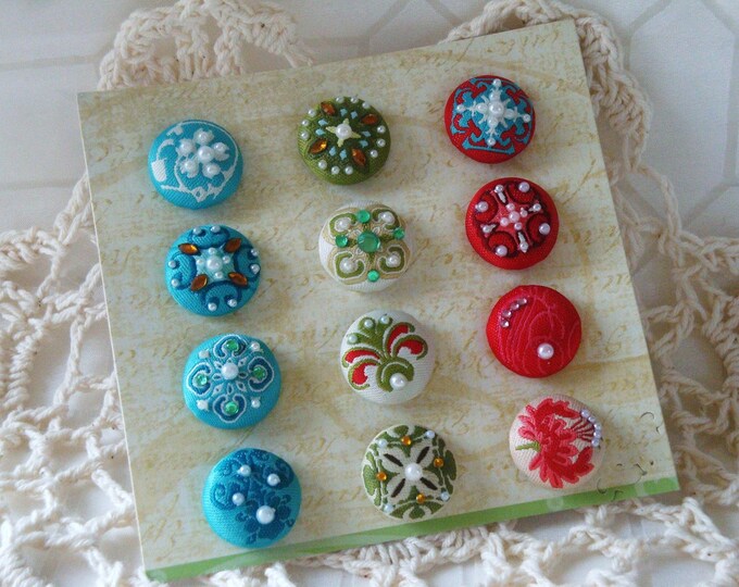 Fabric Covered Buttons or Brads Etsy