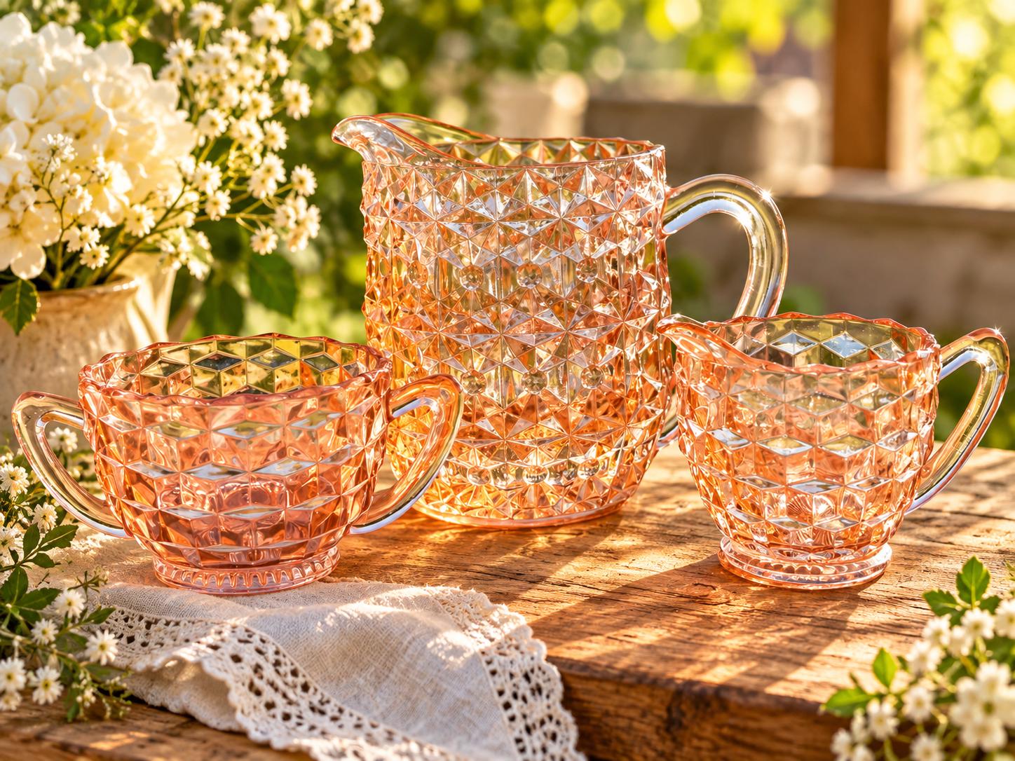 Depression Glass Pitchers - Etsy