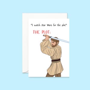 Obiwan Kenobi  Inspired Birthday Card |  Star Wars Card | Obiwan | Funny Star Wars Card |  Darth Vader Card | Birthday Card | Jedi | Darth