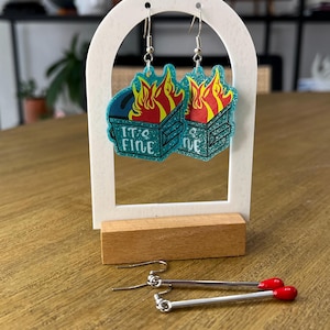 Dumpster Fire Earrings