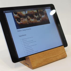 Oak Tablet Stand, iPad stand, Phone stand