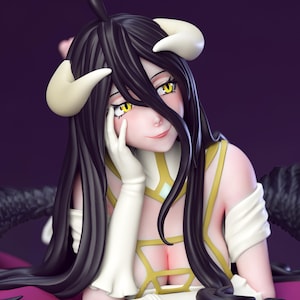 Albedo - Overlord - 3D STL File High Quality Model for Resin Printer Figure 3D Printing Anime Diorama