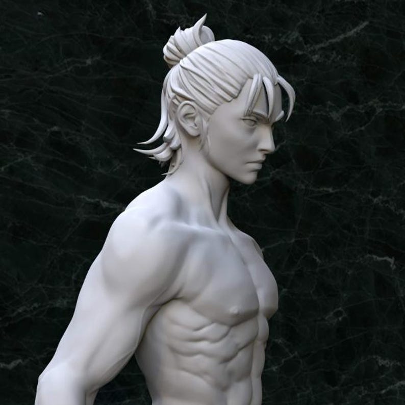 Eren Yeager - Attack on Titan - 3D STL File High Quality Modell für Harz Drucker Figur 3D Druck Anime Diorama Eren Jaegar Bild 7