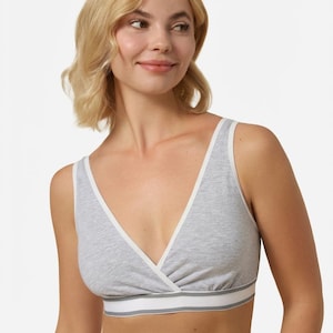 Wireless Cotton Nursing Bra - Soft Maternity Bralette for Sleep & Breastfeeding