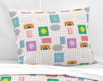 Toy Bricks - Sky, Seamless Pattern, Digital File