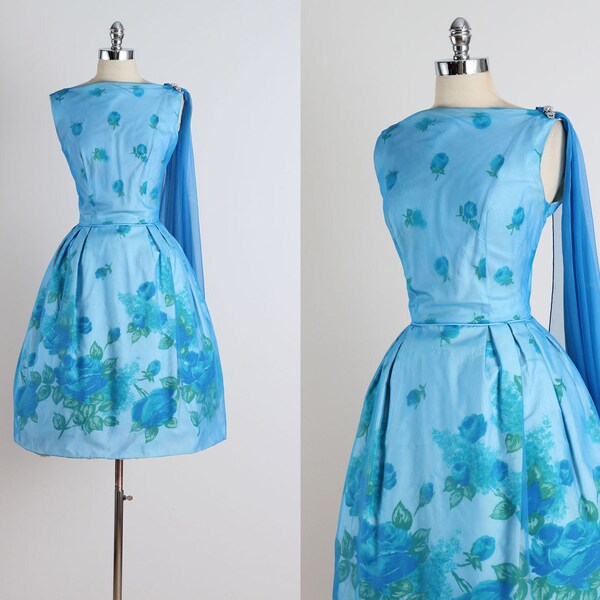 r e s e r v e d /// Swept Away . vintage 1960s dress . vintage cocktail dress . 5131