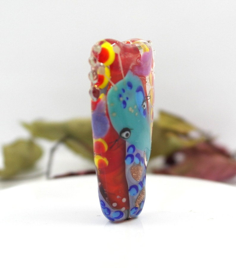 Lampork glass beads with Giraffe artisan focal unique beads focal Handmade lampwork glass bead giraffe pendant safari wild Murano bead
