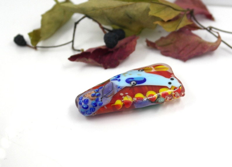 Lampork glass beads with Giraffe artisan focal unique beads focal Handmade lampwork glass bead giraffe pendant safari wild Murano bead