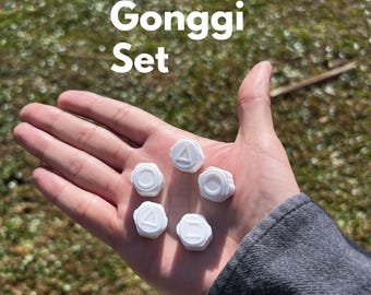 Juego de Gonggi blanco impreso en 3D: el clásico juego de Jacks coreano