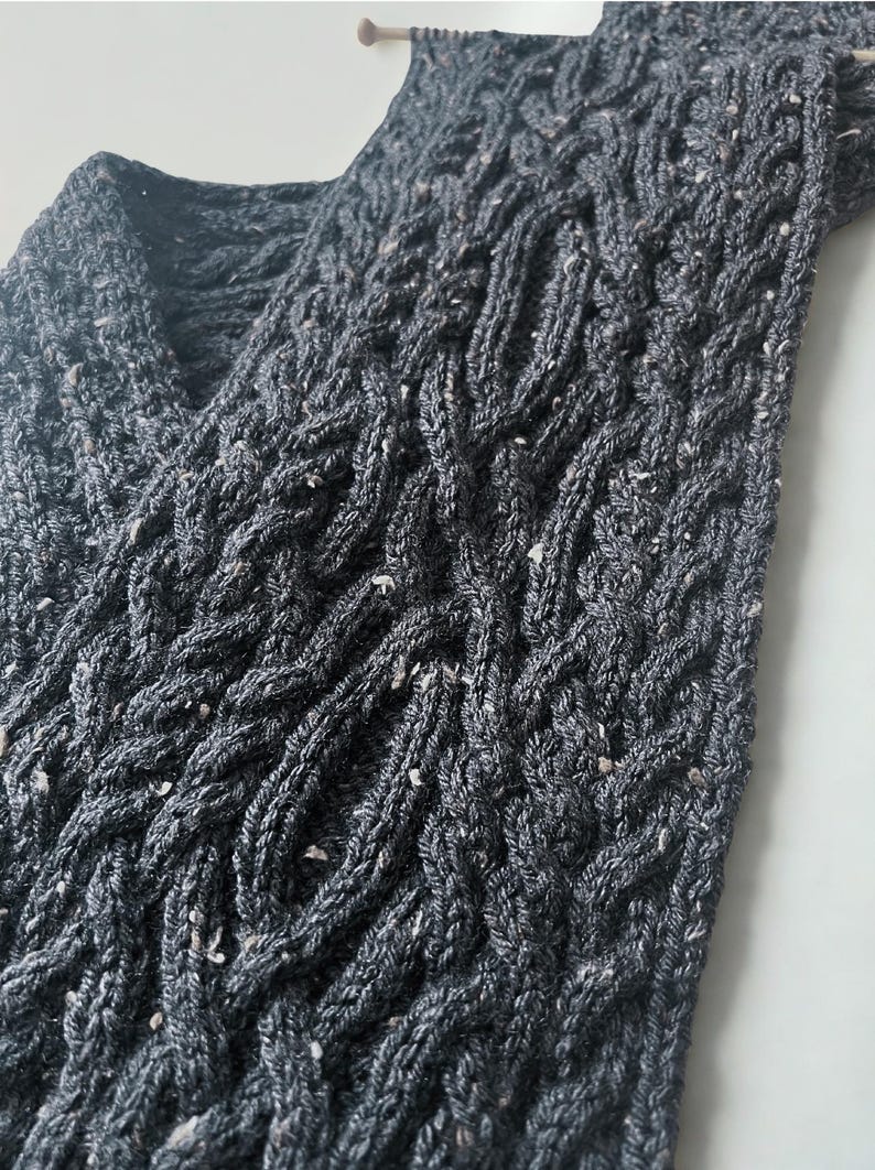 Runestone Scarf Cable Knit PDF Pattern - Etsy