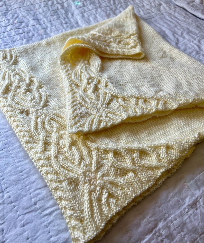 Fairytale Baby Blanket Cable Knit PDF Pattern - Etsy