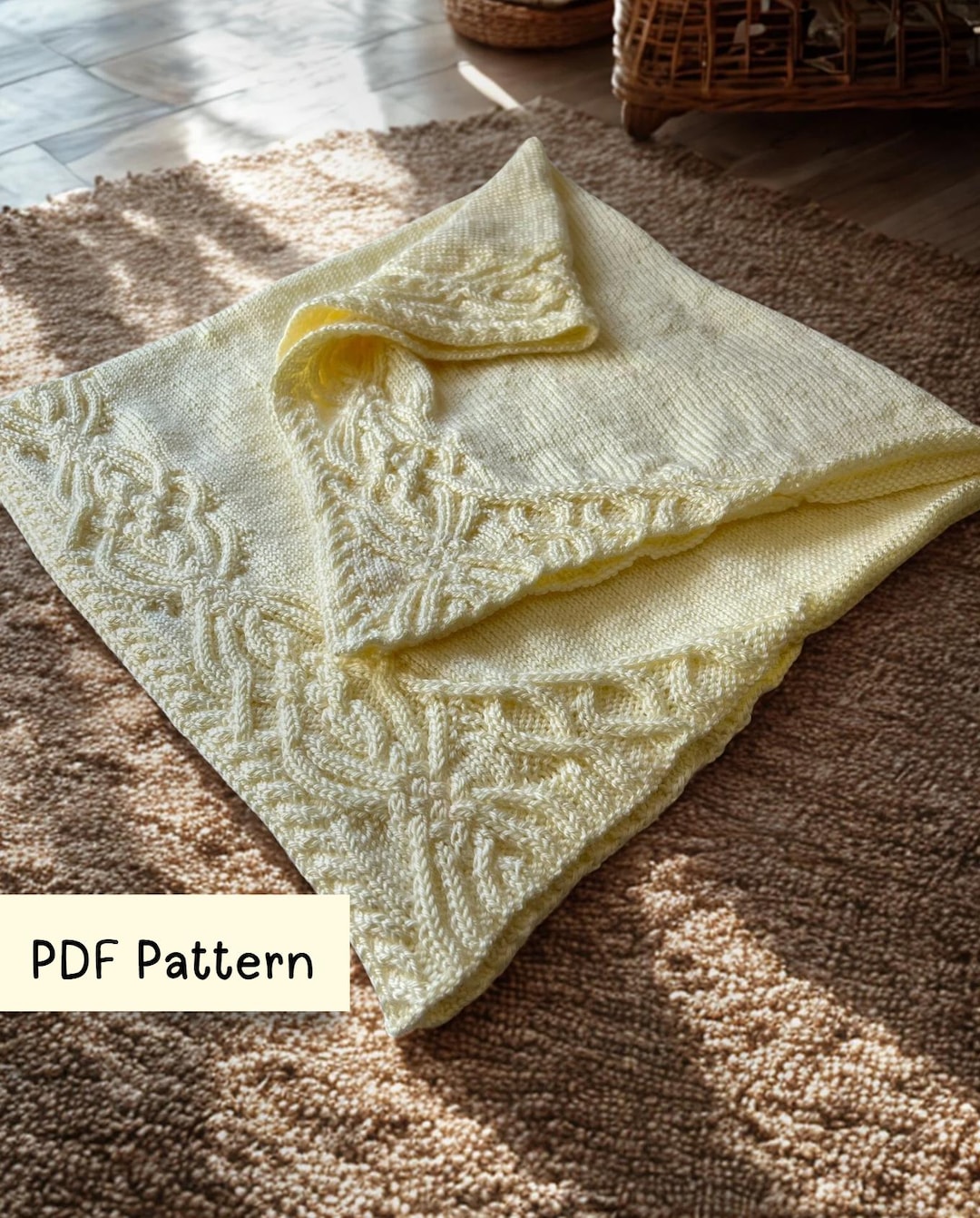 Fairytale Baby Blanket Cable Knit PDF Pattern - Etsy