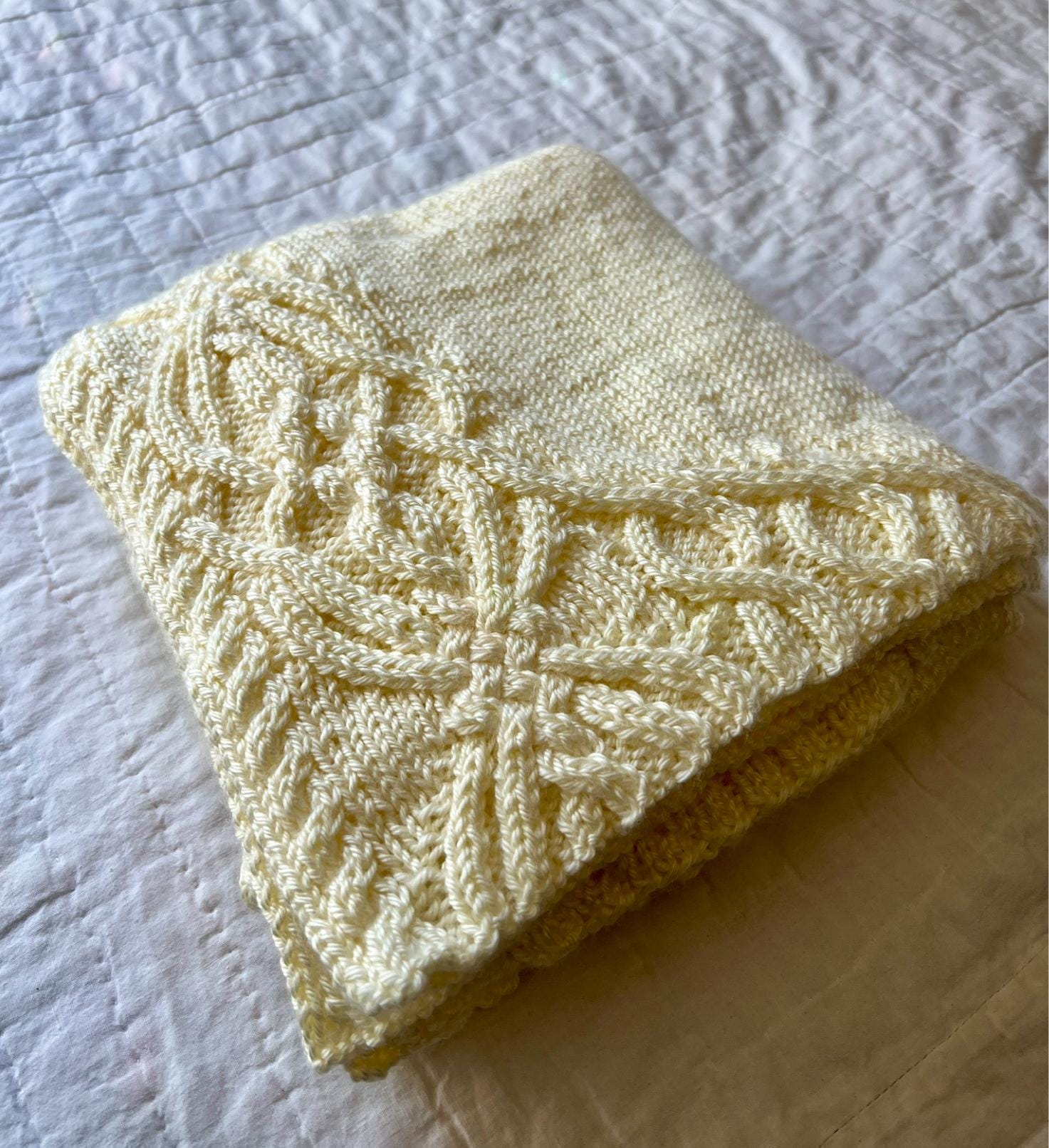Fairytale Baby Blanket Cable Knit PDF Pattern - Etsy