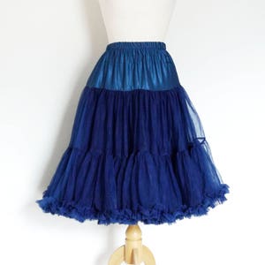 Navy Blue Swing Petticoat - Soft Tulle - Two Layer - Fifties Underskirt - Wedding Crinoline - Swishy