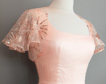 Celestial Bolero in Copper Moon & Stars Lace - Made by Dig For Victory