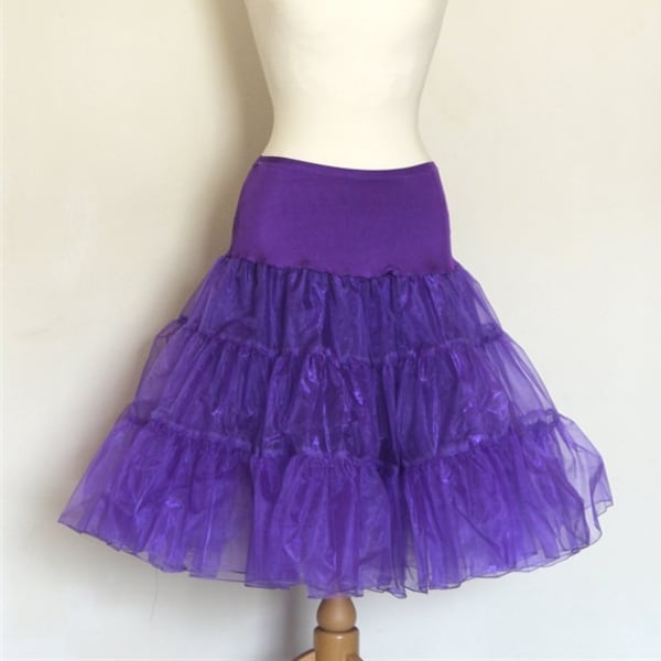 Purple Prom Petticoat - Small Size ONLY - Double Layer Full Fifties Style - Underskirt - Prom - Full Petticoat - Party