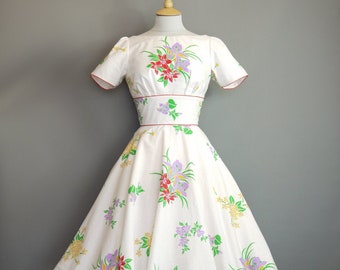 Liberty Lawn Tiffany Swing Dress - Full Circle Skirt- Made by Dig For Victory