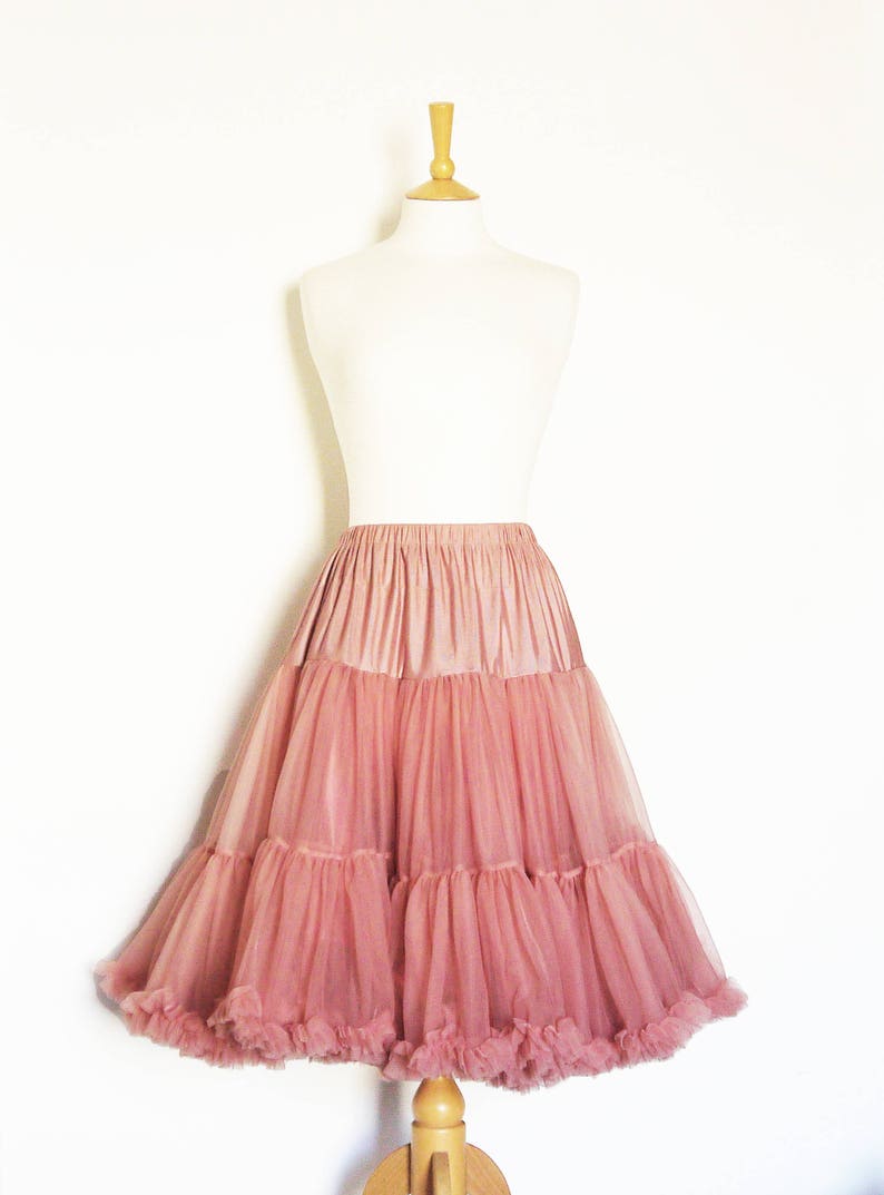 Dusky Pink Swing Petticoat Soft Two Layer Fifties Etsy