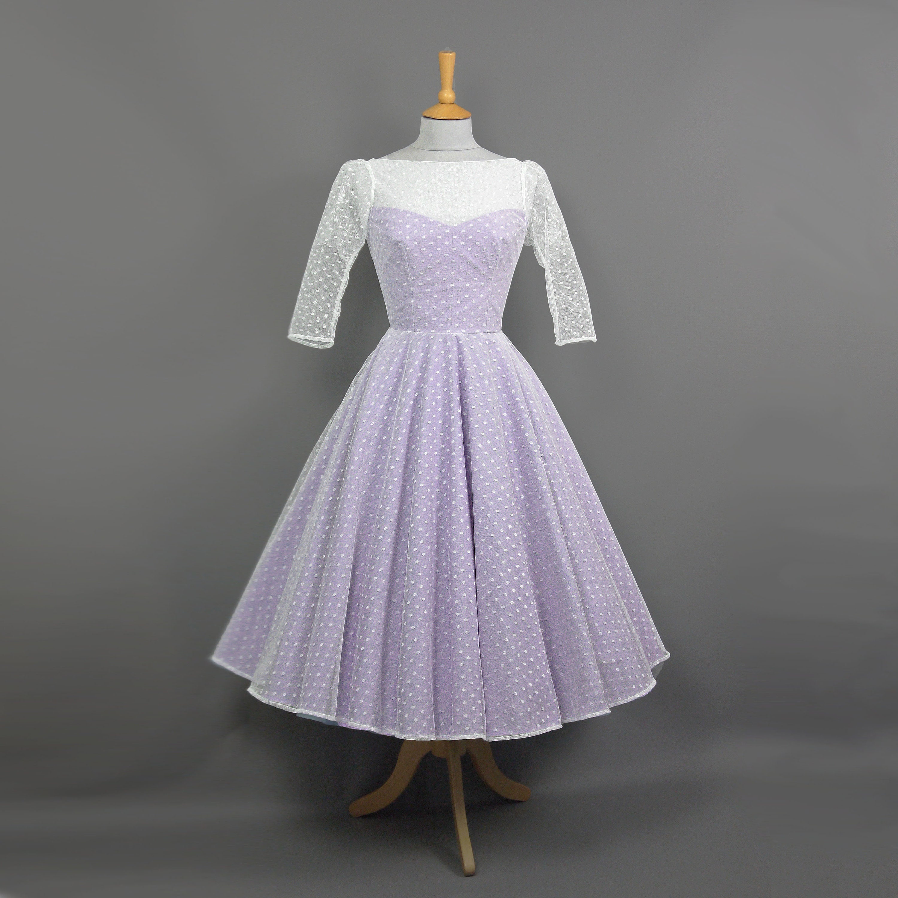 Lavender tea store length dress