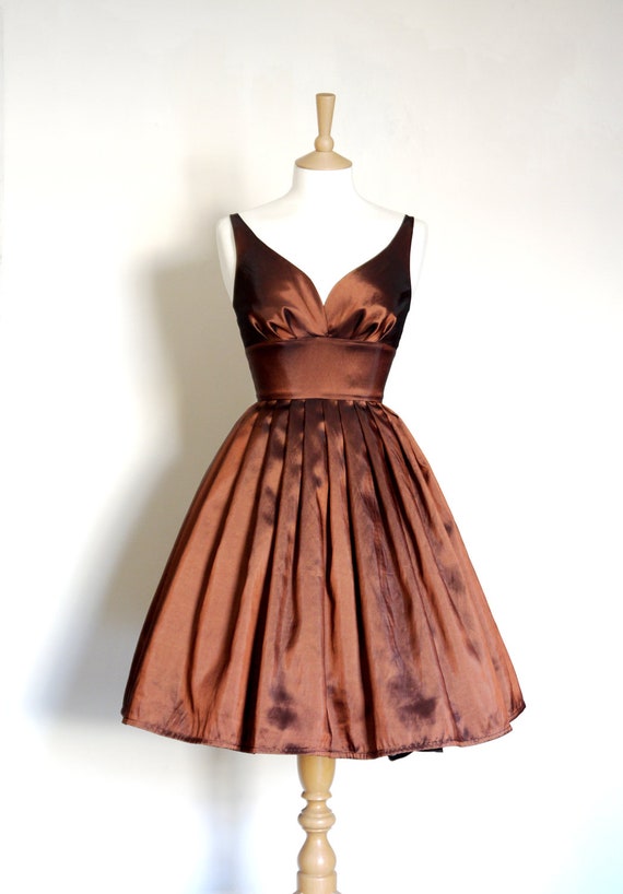 copper prom dress