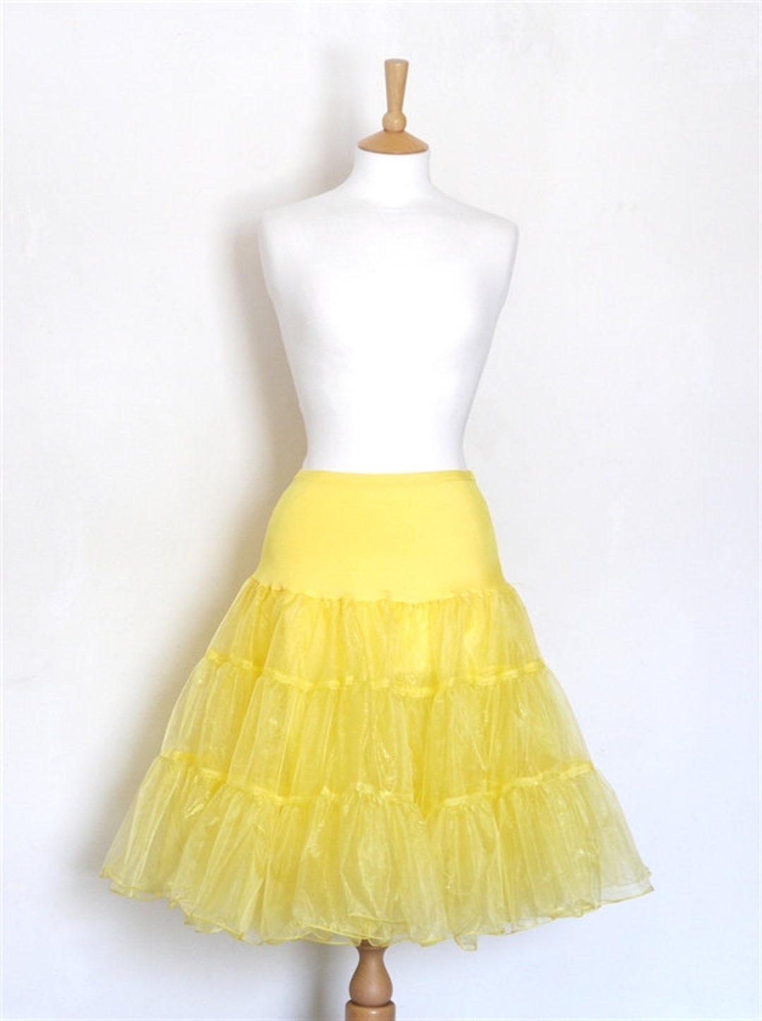 Pale Yellow Prom Petticoat XS - Double Layer Full Fifties