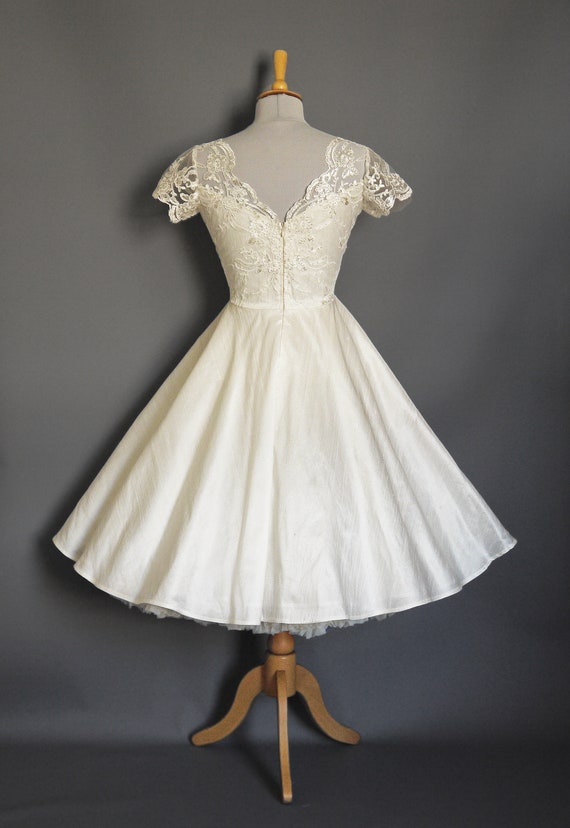 Ivory Silk Dupion Cherry Blossom Sequin Lace Princess Bodice Etsy