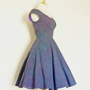 Zig Zag Purple Pattern Print Dress