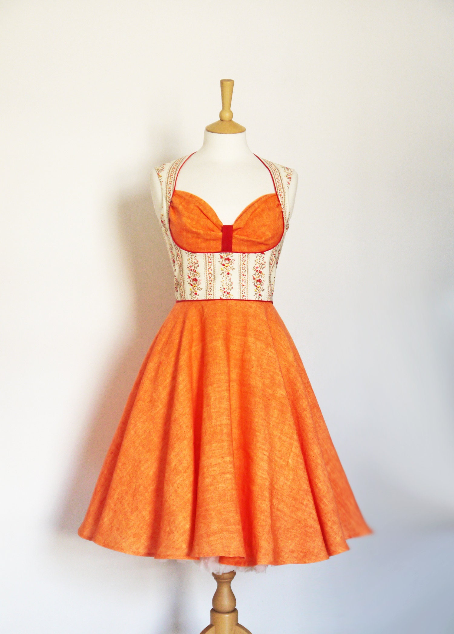 tangerine bridesmaid dresses cheap Cold Shoulder Empire Waist Max Dress with Slit Tangerine Plus Size main image 1