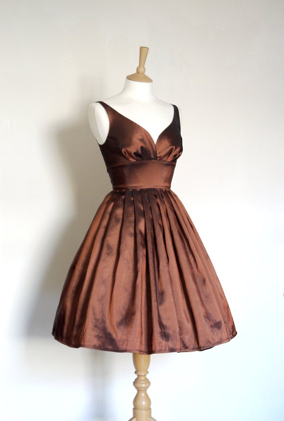 Tamaño 8 UK cobre cariño tafetán vestido de fiesta hecho por - Etsy México Tamaño 8 UK cobre cariño tafetán vestido de fiesta hecho por - Etsy México