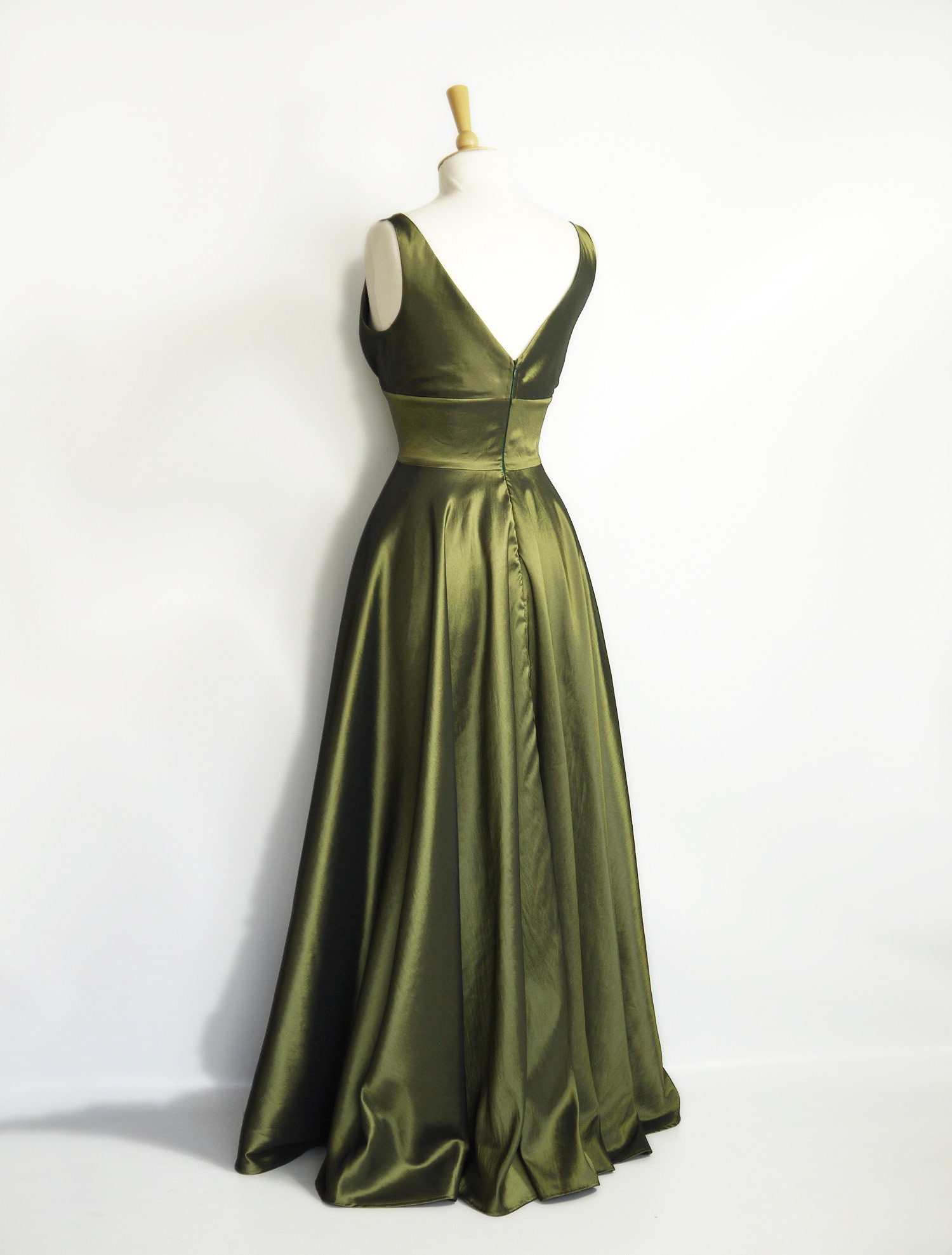 olive green formal dresses