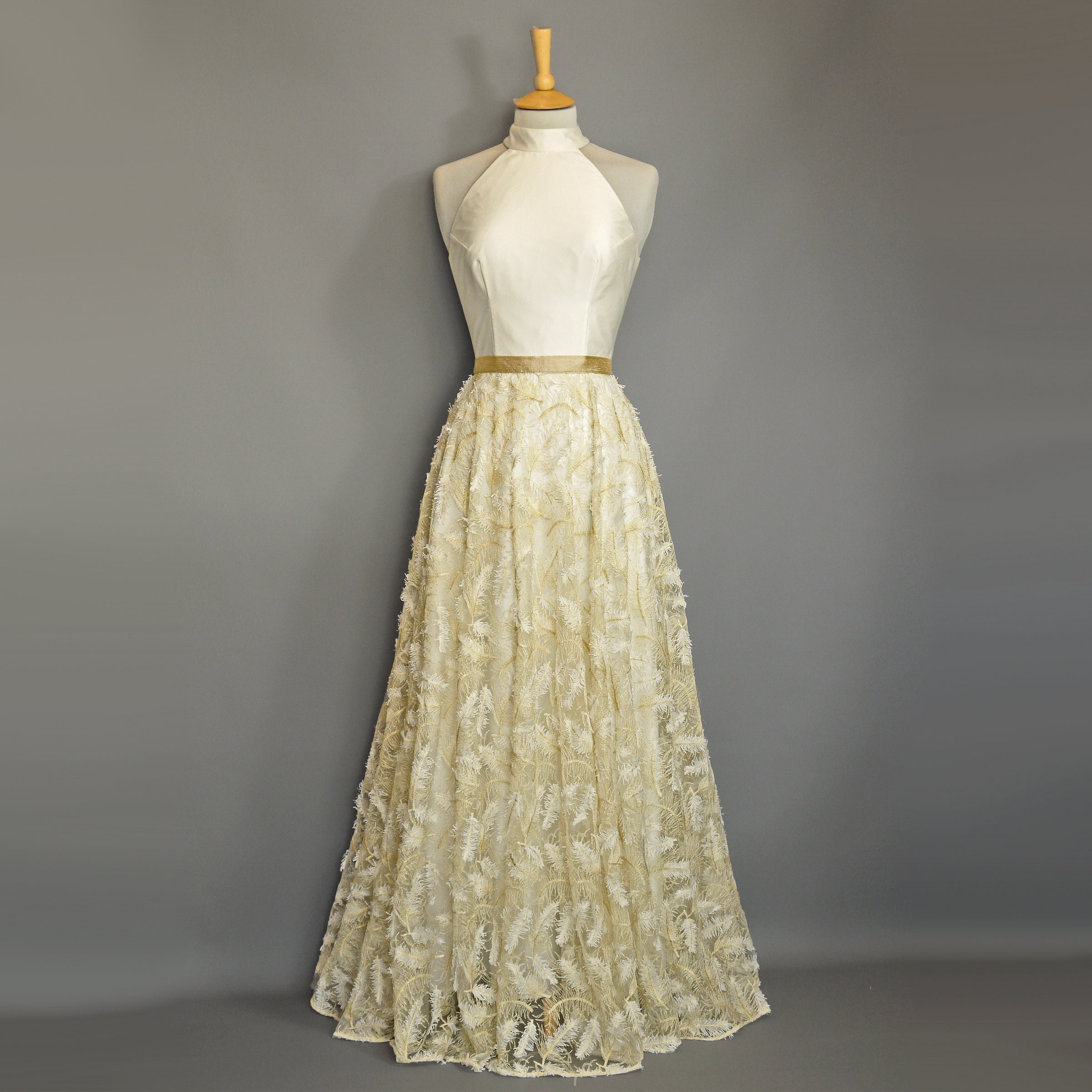 Lace gold cheap skirt