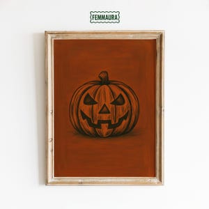 Vintage Jack O’Lantern Pumpkin Poster – Halloween Wall Art