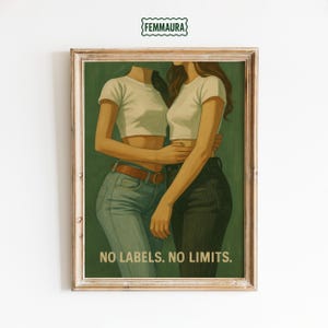 Nessuna etichetta, nessun limite – Stampa artistica di coppia femminista queer
